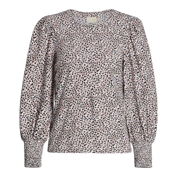 Nation LTD Loren Spotted Smocked Puff Balloon Sleeve Tee - XS - Picture 16 of 16